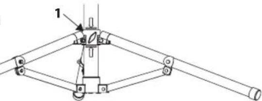 BRENNENSTUHL JARO 3003 M - ASSEMBLY OF THE LED FLOODLIGHT ON THE TRIPOD - 2