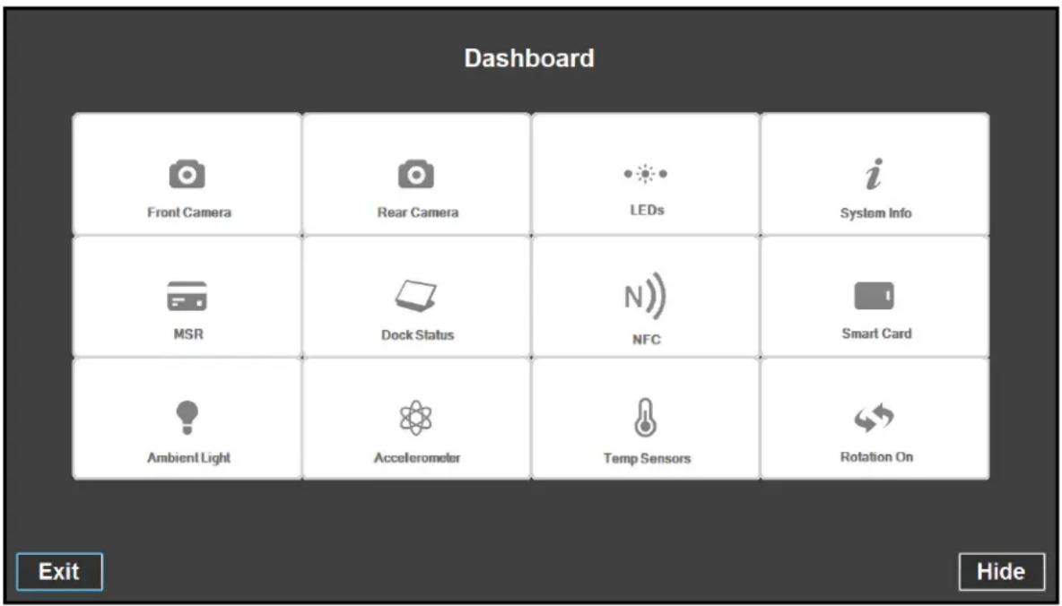 ELO Tablet - Tableau de bord principal : - 1
