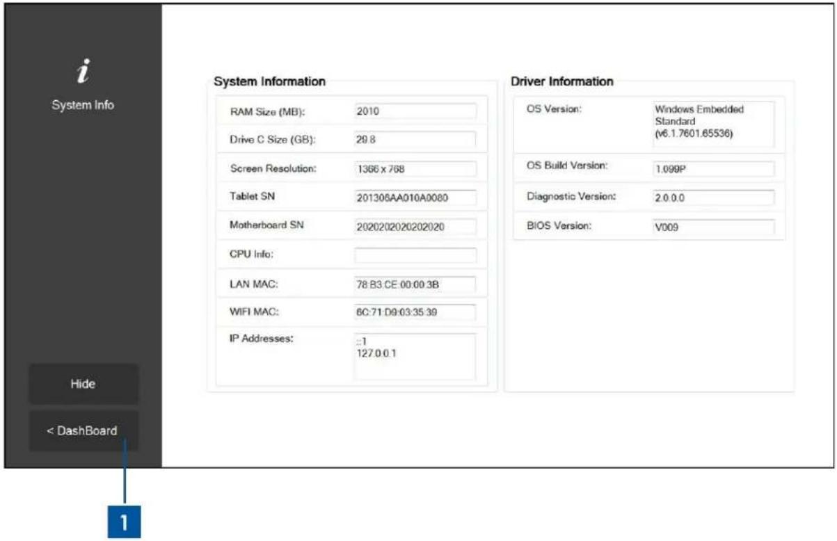 ELO Tablet - Application – informations systèmes : - 1