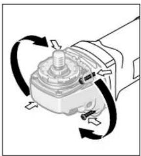 BOSCH GWS 600 220 V Professional - Rotating the Machine Head - 1