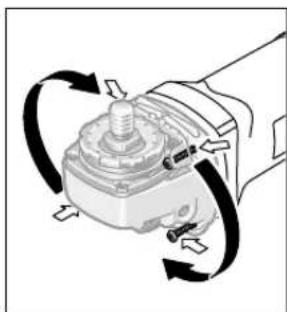 BOSCH GWS 600 220 V Professional - Girar o cabeçote de engrenagens - 1