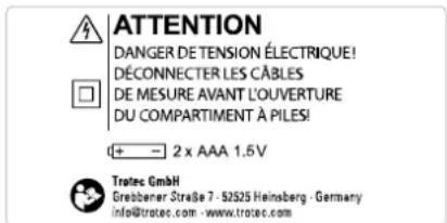 TROTEC BE49 - Avertissement - 1