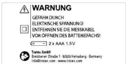 TROTEC BE49 - Warnung - 1