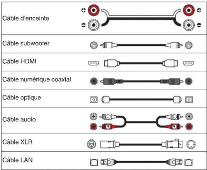 MARANTZ AV 10 - ■ Câbles utilisés pour les connexions - 1