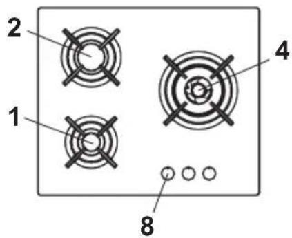Glem Gas GV955HBK - DESCRIPTION HOBS - 3