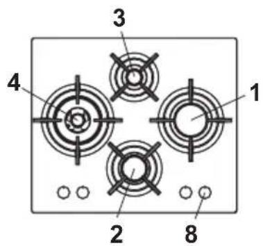 Glem Gas GV955HBK - DESCRIPTION HOBS - 4