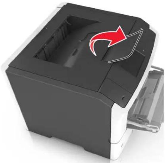 LEXMARK MS510 - Utilisation du réceptacle standard et de la butée - 1