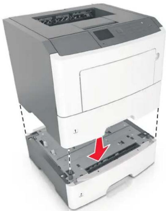 LEXMARK MS510 - Installation des tiroirs optionnels - 4