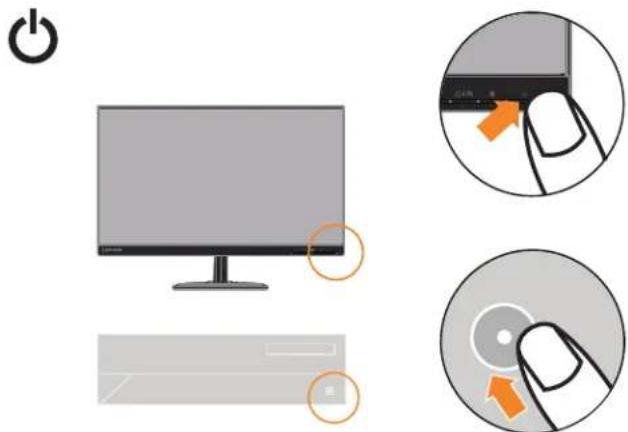 LENOVO C2425 - Connexion et mise en marche de votre moniteur - 7