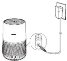 Diagram showing a speaker connected to a wall-mounted power outlet, with Chinese label '雷点' indicating source and connection point.