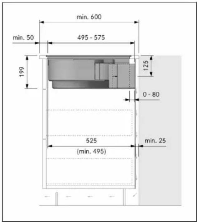 BORA S Pure - Adaptation de la paroi arrière du meuble - 1