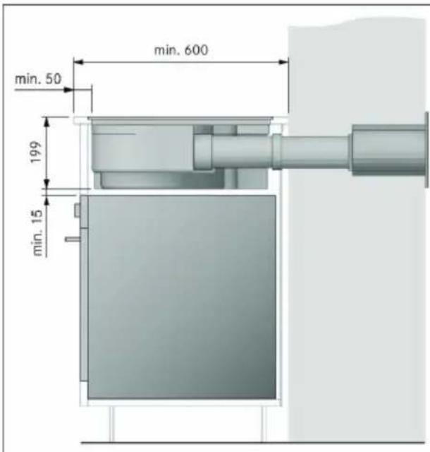 BORA S Pure - Installation au-dessus d'un four (PURSA uniquement) - 1