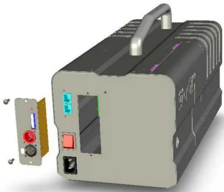 MARTIN Magnum 1800 - Installation de l'interface DMX optionnelle (magnum 1200) - 2
