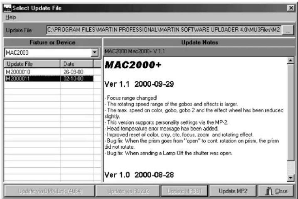 MARTIN MP2 - Pour METTRE a jour la CARTE memoire - 1