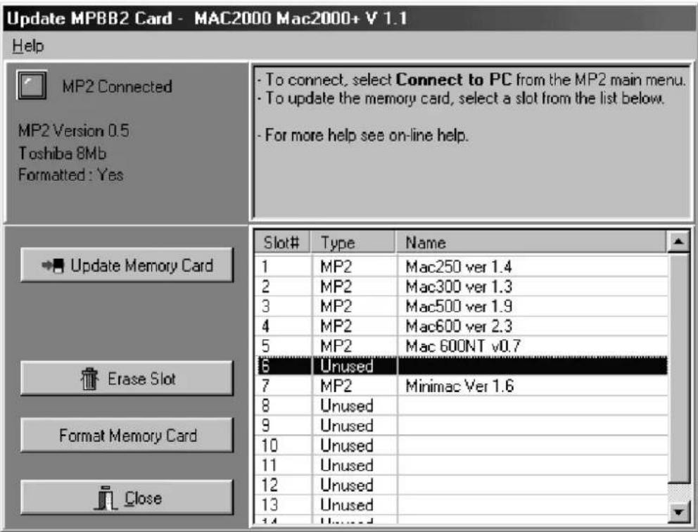 MARTIN MP2 - Pour METTRE a jour la CARTE memoire - 2