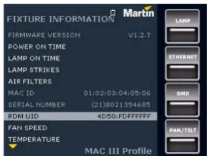 MARTIN MAC III Profile - Port RDM - 1