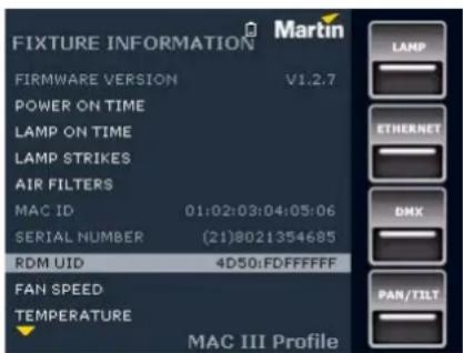 MARTIN MAC III Performance - Port RDM - 1