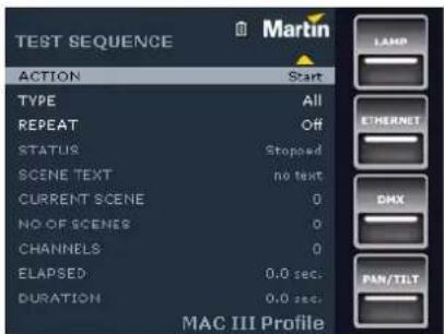 MARTIN MAC III Performance - Séquences de test - 1