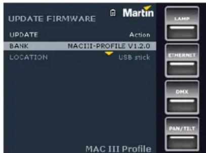 MARTIN MAC III Performance - Installation avec une clé mémoire USB - 1