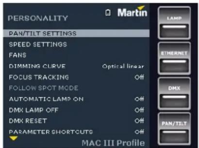 MARTIN MAC III Performance - Optimisation des performances - 1
