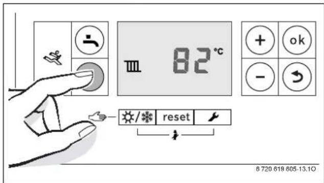 82°C + ok - → / * reset 6 720 619 605-13.10