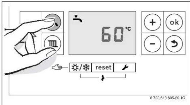 60°C + ok - → +/ * reset 6 720 619 605-20.10