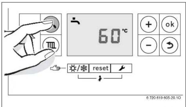60°C + ok - → +/ * reset 6 720 619 605-20.10