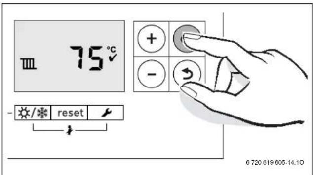 Ⅲ 75°C + - - √ - /✿ reset 6 720 619 605-14.10