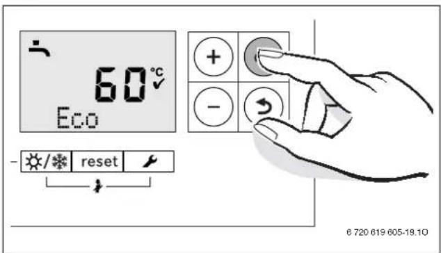 60°C Eco + - -/ * reset 6 720 619 605-19.10