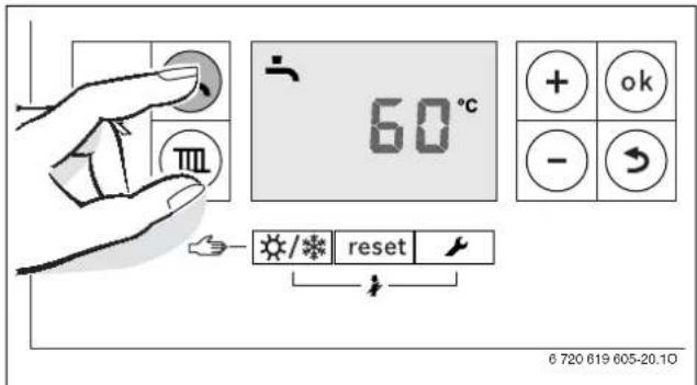 60°C + ok - → +/* reset 6 720 619 605-20.10