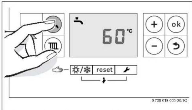 60°C + ok - → +/* reset 6.720 619 605-20.10