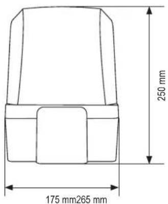 CHAMBERLAIN CHAA250EVC - Afmetingen van poort en aandrijving - 2