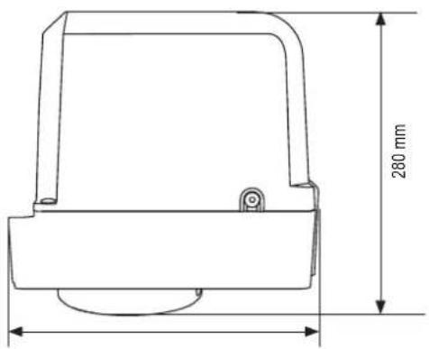 CHAMBERLAIN CHAA250EVC - Afmetingen van poort en aandrijving - 1