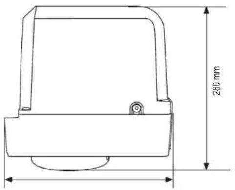 CHAMBERLAIN CHAA250EVC - Rozmery brany a pohonu - 1