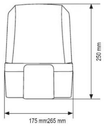 CHAMBERLAIN CHAA250EVC - Rozmery vrat a pohonu - 2