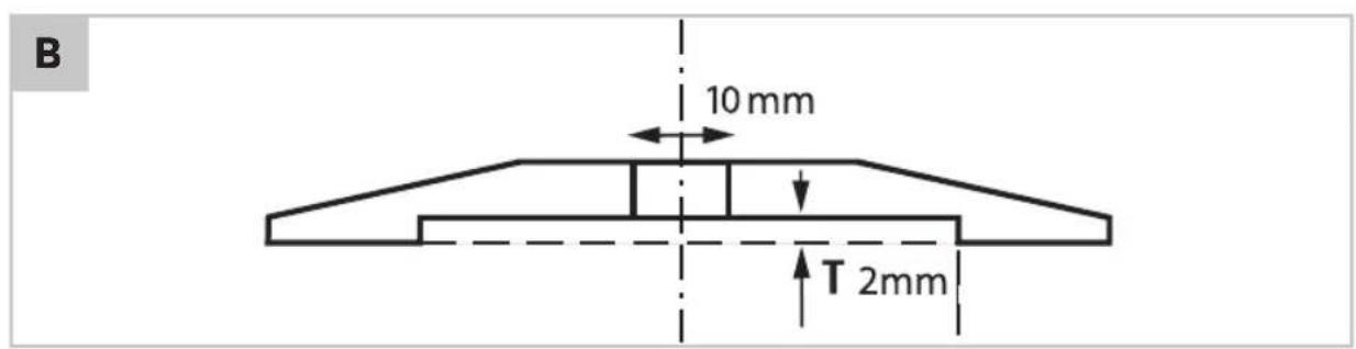B 10 mm T 2mm