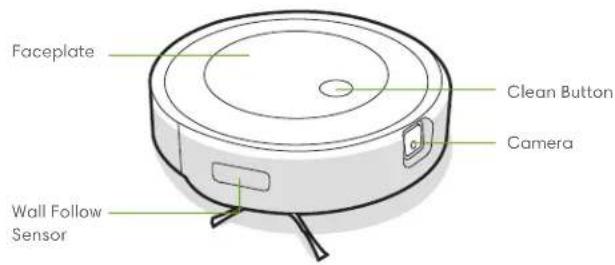 Faceplate Clean Button Camera Wall Follow Sensor