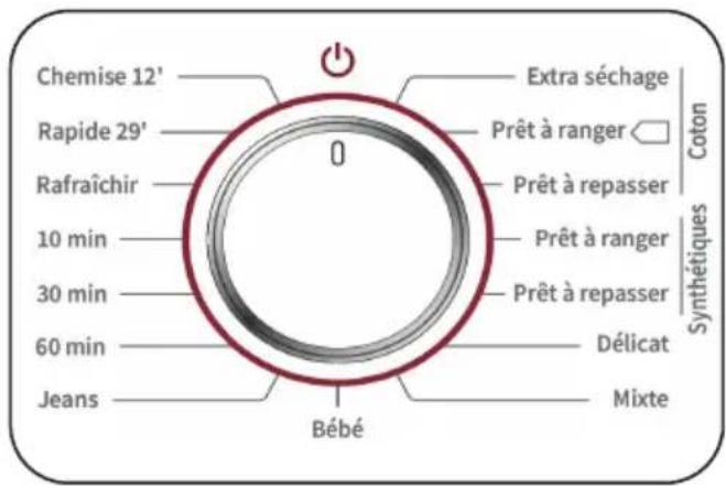 WINIA WVR08CF1WW56 - Bouton de sélection des programmes - 1
