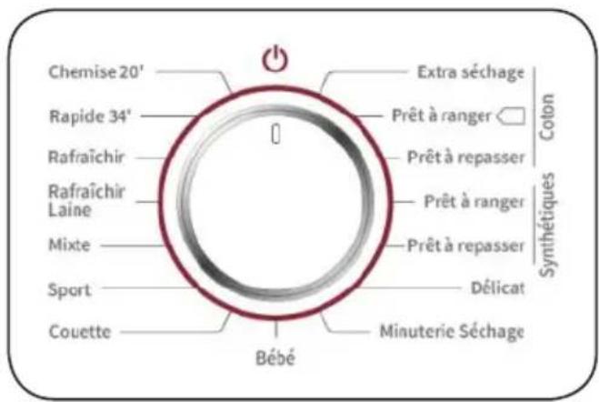 WINIA WVR08HF4WW56 - Bouton de sélection des programmes - 1