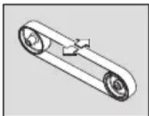 Fein GRIT GI 100 EF - 校正磨帶的運行軌道. - 1