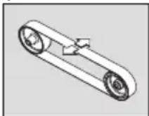 Fein GRIT GI 100 EF - Şerit hareketinin ayarlanması. - 1