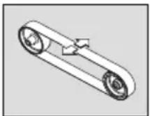 Fein GRIT GI 100 EF - Ajuste del curso de la cinta. - 1