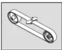 Fein GRIT GI 150 2H - Ajuste del curso de la cinta. - 1