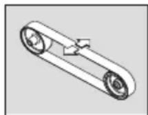 Fein GRIT GI 75 2H - Adjusting the belt tracking. - 1