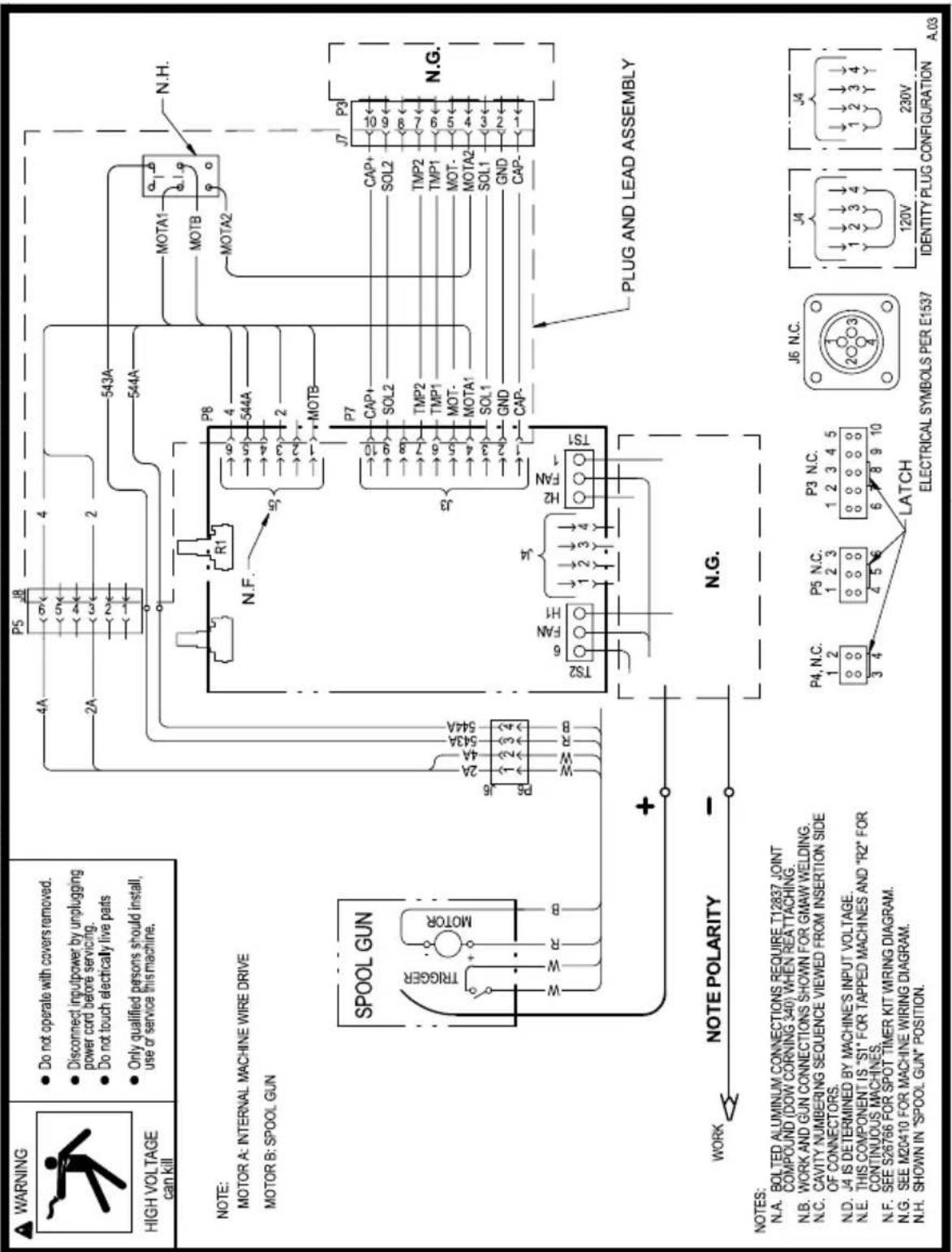 LINCOLN ELECTRIC Magnum Pro 100SG - WIRING yIAGRAM - 1