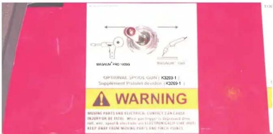 LINCOLN ELECTRIC Magnum Pro 100SG - ADVERTENCIA - 2