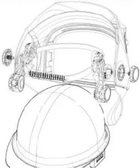 LINCOLN ELECTRIC Viking 3250D FGS - Installer l'adaptateur de casque de sécurité sans fente - 1