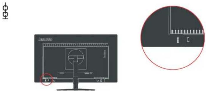 LENOVO ThinkVision T2424p - Fente de câble de verrouillage - 1