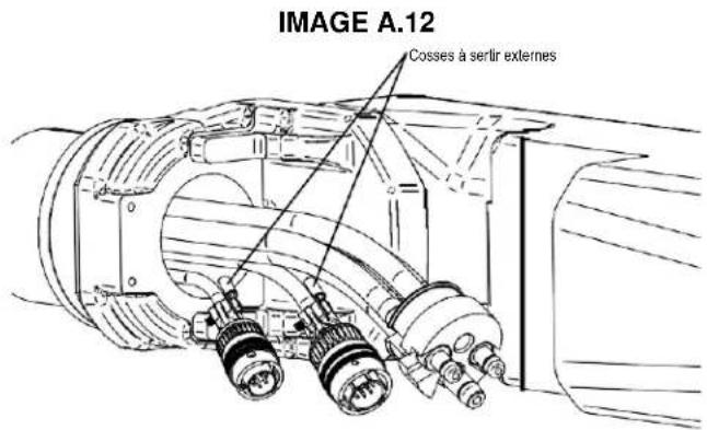 LINCOLN ELECTRIC AutoDrive SA - 3.) Faites passer les câbles de commande à travers la face de montage du disque de séparation/robot. - 1