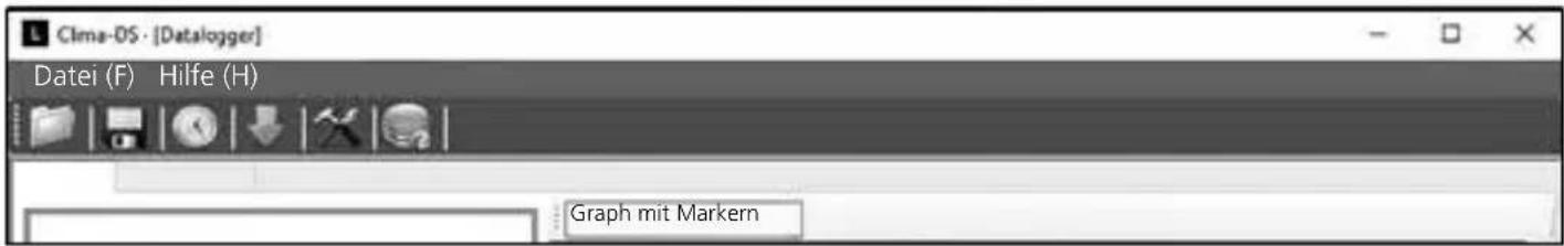 Clima-DS · [Datalogger] Datei (F) Hilfe (H) Graph mit Markern
